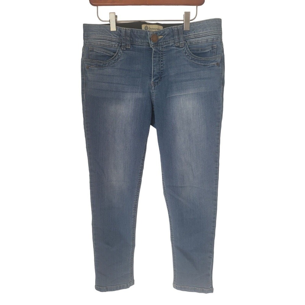 Democracy Ab Technology Jeans 10 Womens Medium Wash Mid Rise Skinny Leg Stretch